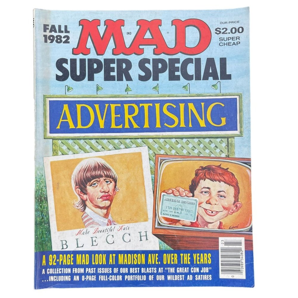 Vintage 1982 MAD Super Special ADVERTISING‎ Collectible Comedy Satire Comic Book
